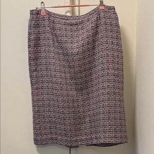 Sag Harbor Tweed Pencil Skirt - Black and Pink